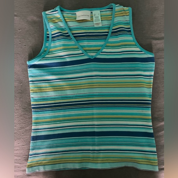 Liz Claiborne Tops - Liz Claiborne Women's Multicolor Striped Tank Top